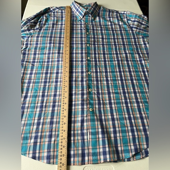 Peter Millar Long Sleeve Checked Button-Down Collar Shirt XL - Picture 5 of 5